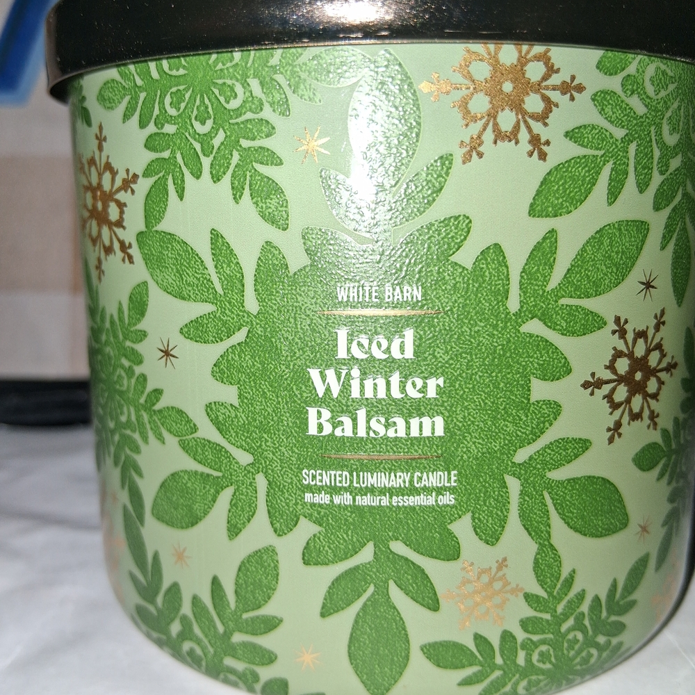 Bath & Body Works ICED WINTER BALSAM large 3-Wick Candle 14.5oz. NEW